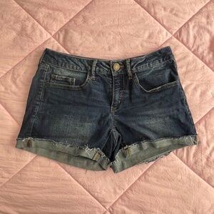 SO Denim Shorts w/ Frayed Cuff Detail